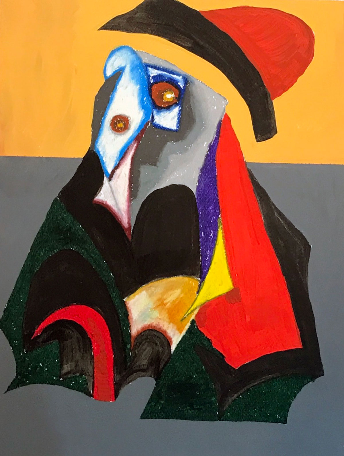 Hombre con sarape y sombrero